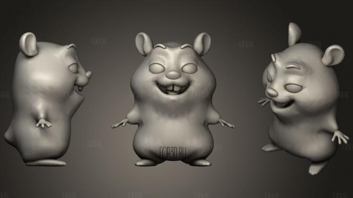 Hamster 3d stl for CNC